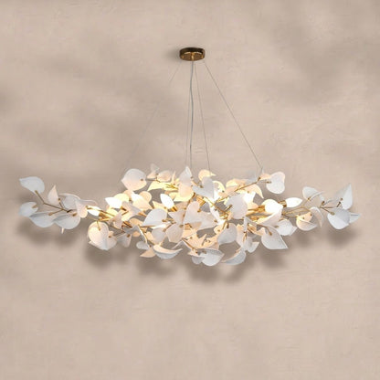Ceramic Ginkgo Leaf Chandelier