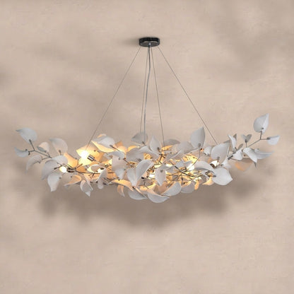 Ceramic Ginkgo Leaf Chandelier
