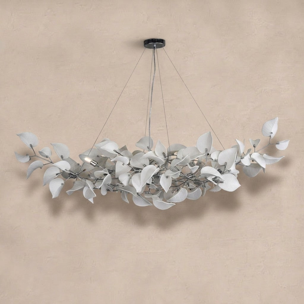 Ceramic Ginkgo Leaf Chandelier