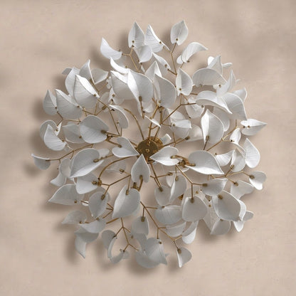 Ceramic Ginkgo Leaf Chandelier