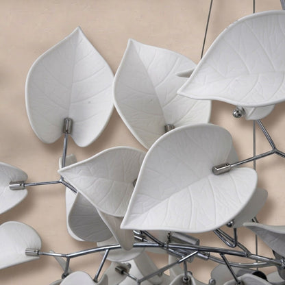 Ceramic Ginkgo Leaf Chandelier