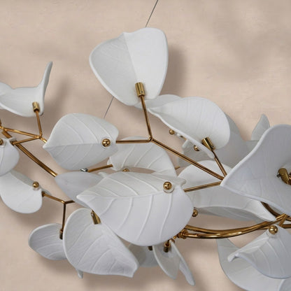 Ceramic Ginkgo Leaf Chandelier