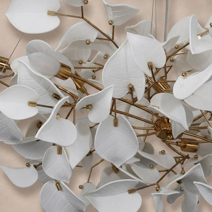 Ceramic Ginkgo Leaf Chandelier