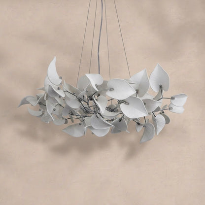 Ceramic Ginkgo Leaf Chandelier