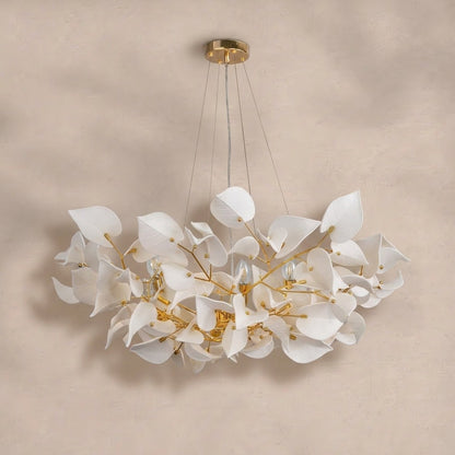 Ceramic Ginkgo Leaf Chandelier