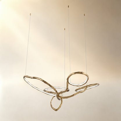 Cerchio Brass Ring Chandelier