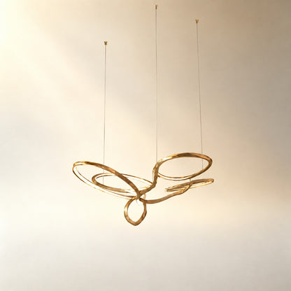 Cerchio Brass Ring Chandelier