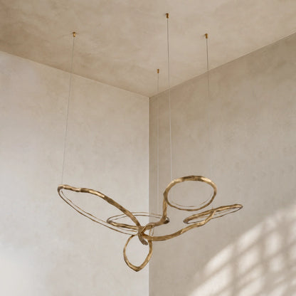 Cerchio Brass Ring Chandelier