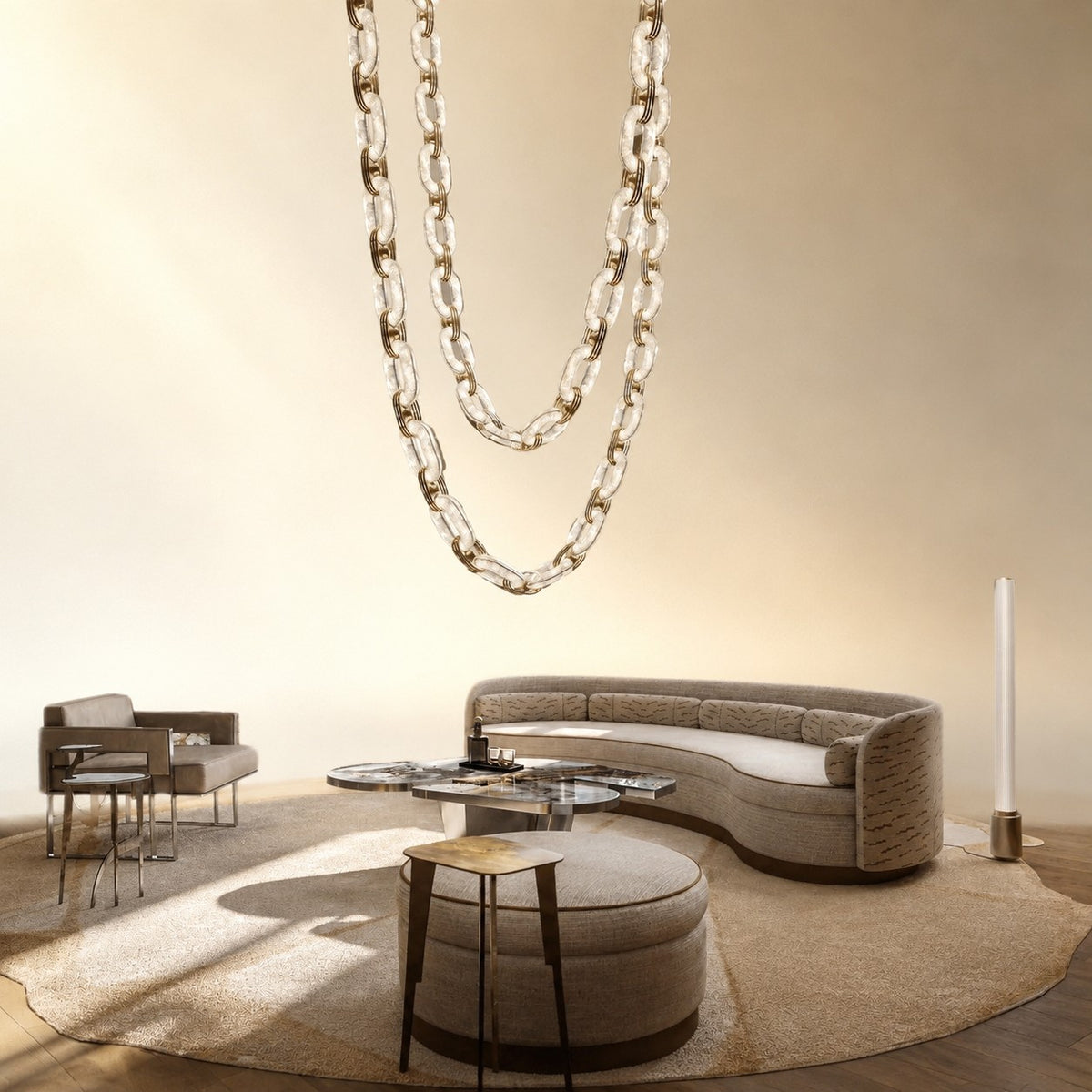 Chain Link Chandelier