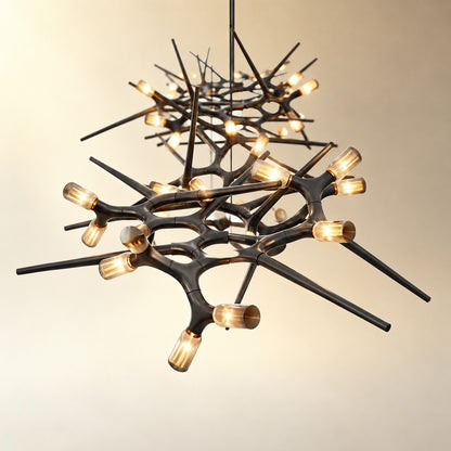 Chandelier Adjustable Light Iron Dimmable 10-45 Bulbs Warm