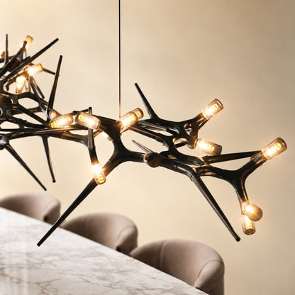 Chandelier Adjustable Light Iron Dimmable 10-45 Bulbs Warm
