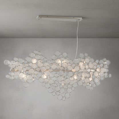 Clustered Glass Linear Chandelier