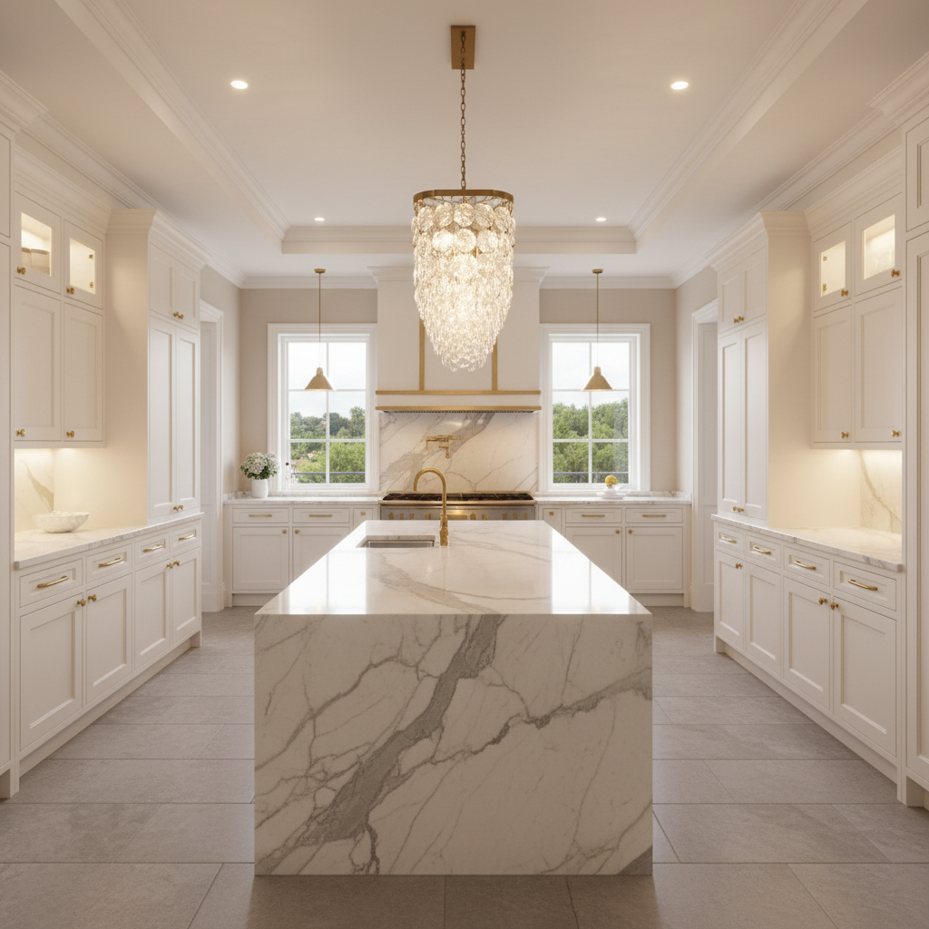 Clustered Glass Linear Chandelier