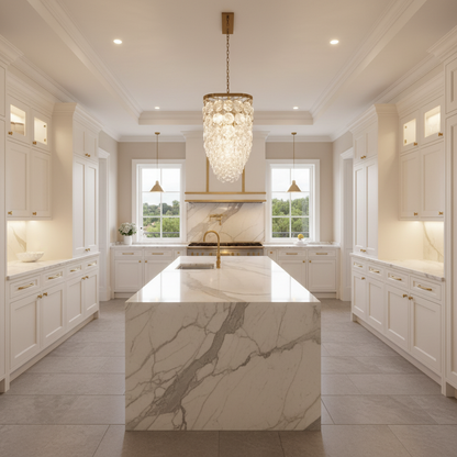 Clustered Glass Linear Chandelier