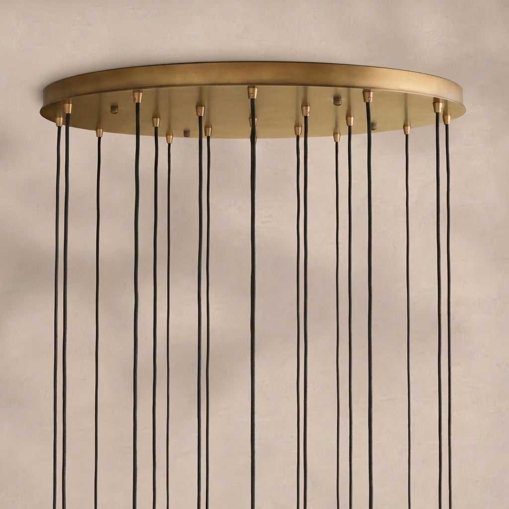Colleena Fluted Glass Round Chandelier