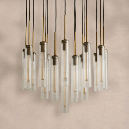 Colleena Fluted Glass Round Chandelier