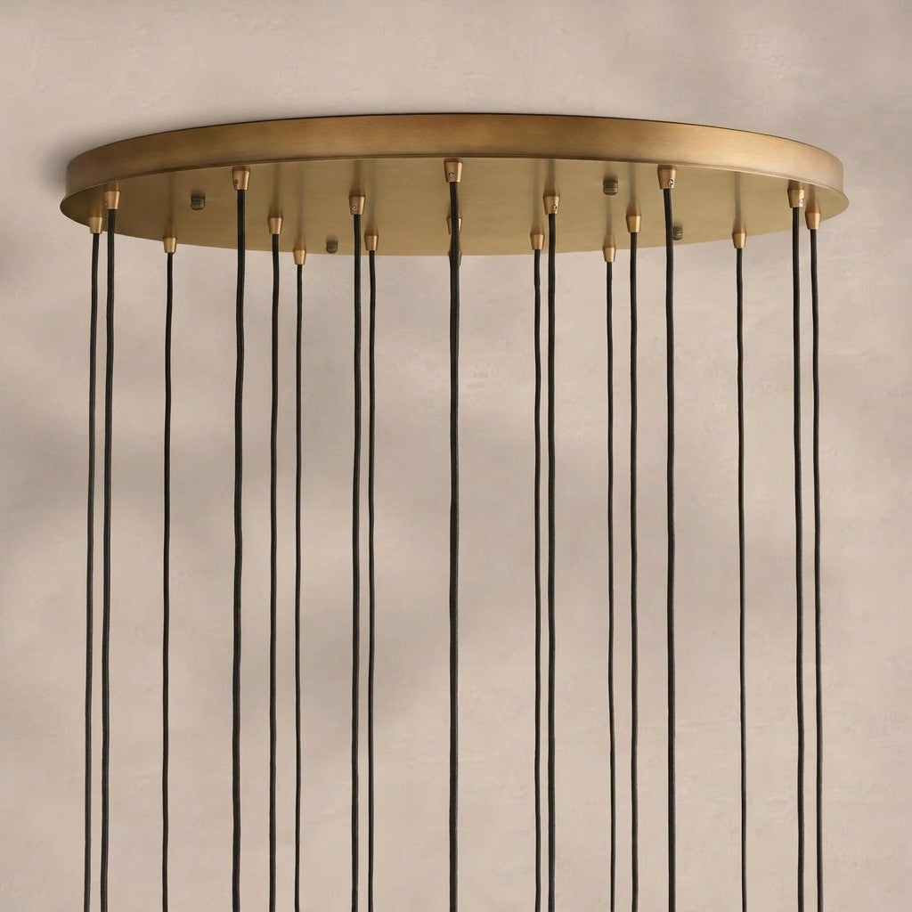 Colleena Hammered Glass Round Chandelier