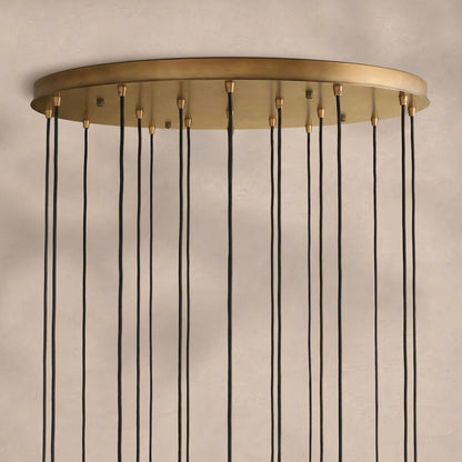 Colleena Hammered Glass Round Chandelier