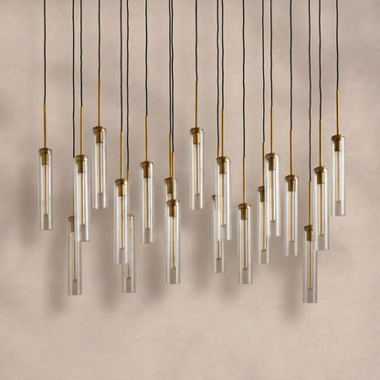 Colleena Linear Fluted Glass Chandelier
