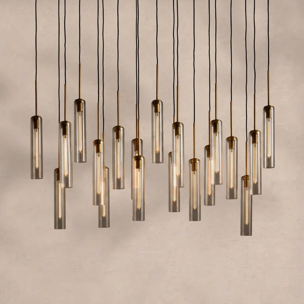 Colleena Linear Fluted Glass Chandelier