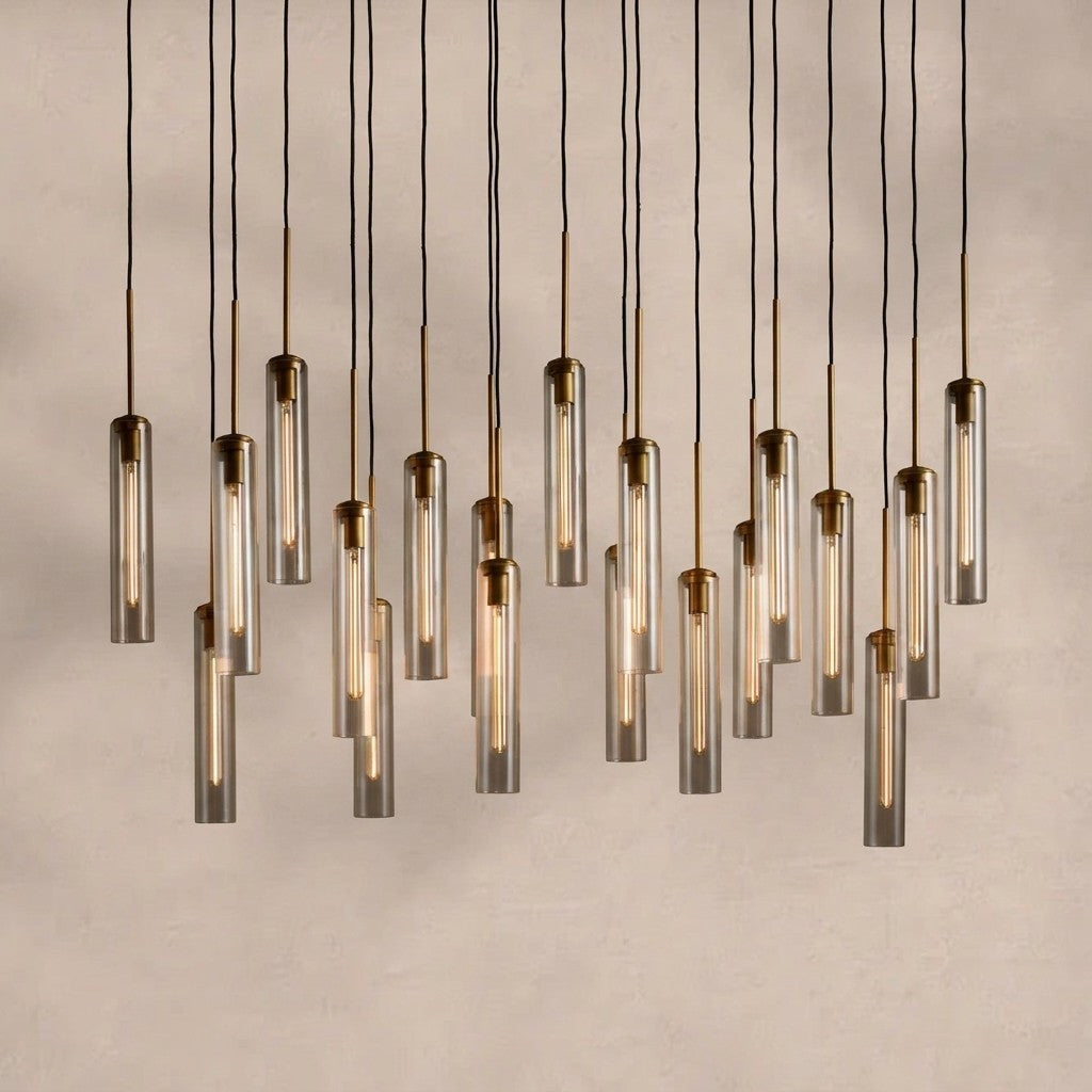 Colleena Linear Fluted Glass Chandelier
