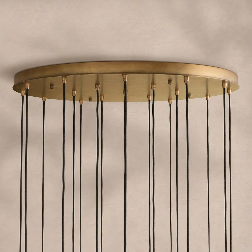 Colleena Linear Hammered Glass Chandelier