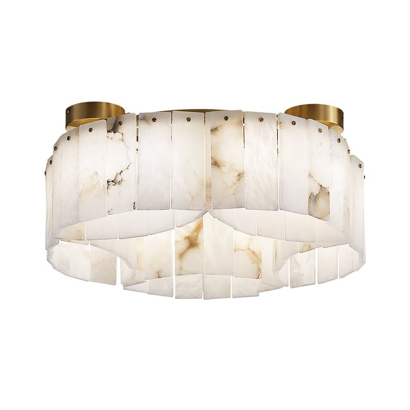 Contemporary Alabaster Flush Mount Ceiling Lamp