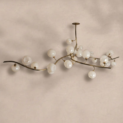 Contemporary Hand-blown Glass Globes Branch Chandelier for Dining Room Living Room and Kitchen Island