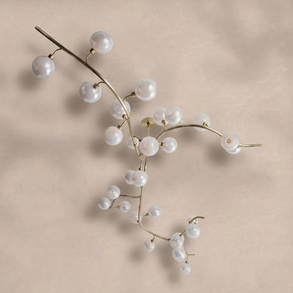 Contemporary Hand-blown Glass Globes Branch Chandelier for Dining Room Living Room and Kitchen Island