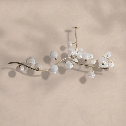 Contemporary Hand-blown Glass Globes Branch Chandelier for Dining Room Living Room and Kitchen Island
