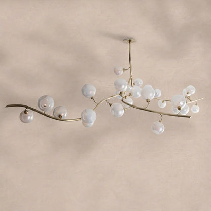 Contemporary Hand-blown Glass Globes Branch Chandelier for Dining Room Living Room and Kitchen Island