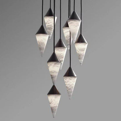 Conus Alabaster Chandelier - Merlin Lamps