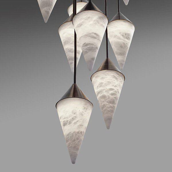 Conus Alabaster Chandelier - Merlin Lamps