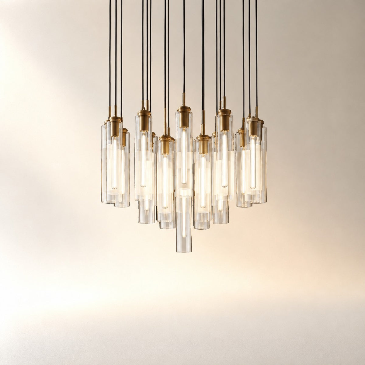 Corlena Fluted Glass Round Chandelier