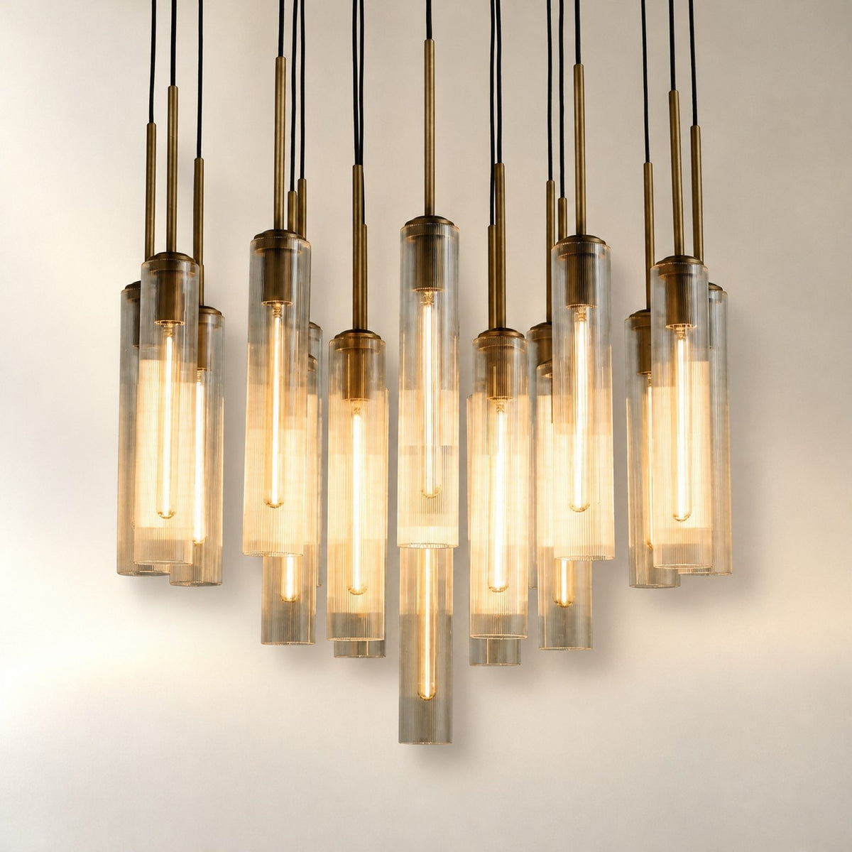 Corlena Fluted Glass Round Chandelier
