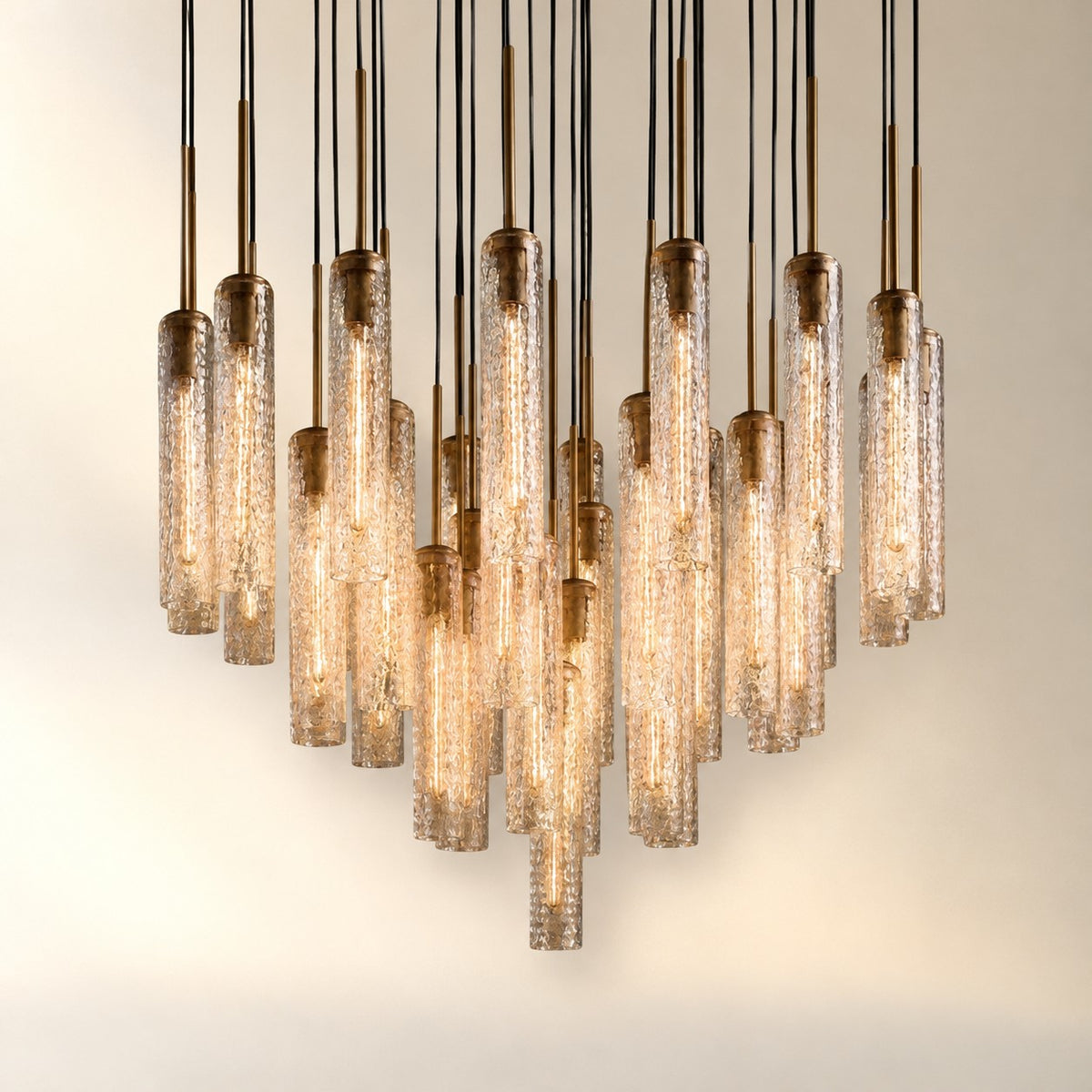 Corlena Fluted Glass Round Chandelier