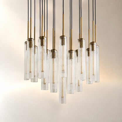 Corlena Fluted Glass Round Chandelier