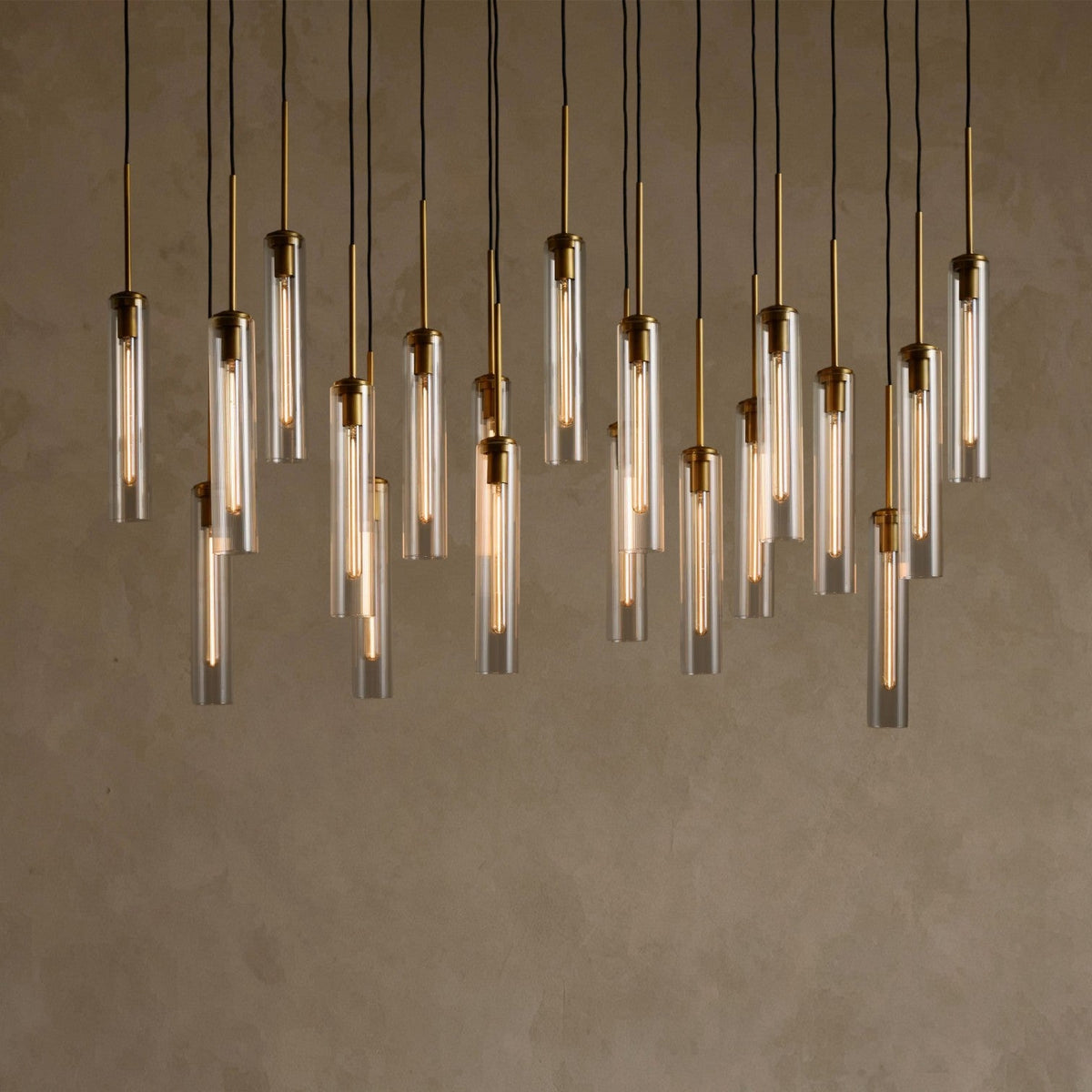 Corlena Linear Fluted Glass Chandelier
