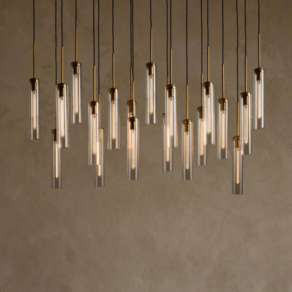 Corlena Linear Fluted Glass Chandelier