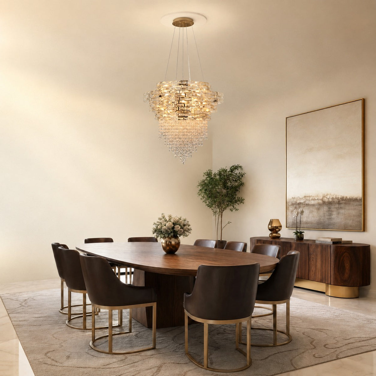 Corona Crystal Halo Chandelier