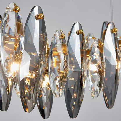 Crystal Petal Linear Chandelier