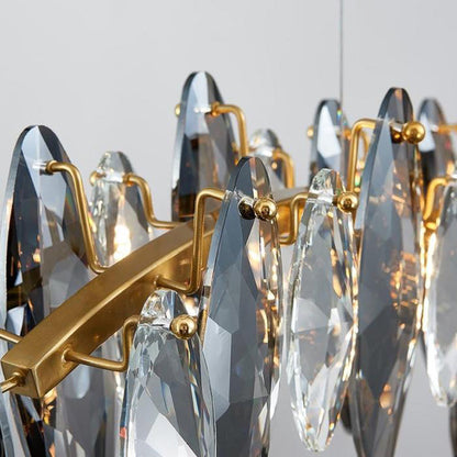 Crystal Petal Linear Chandelier