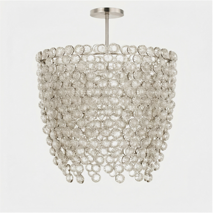 Cascading Crystal Drum Chandelier