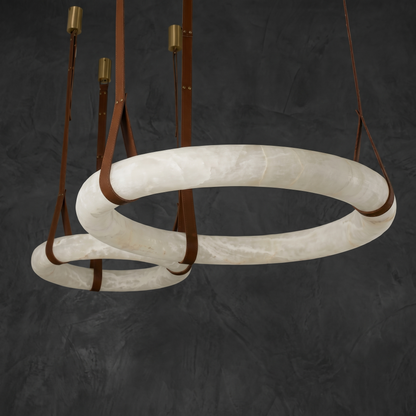 Vaeen Ring Leather Pendant Light