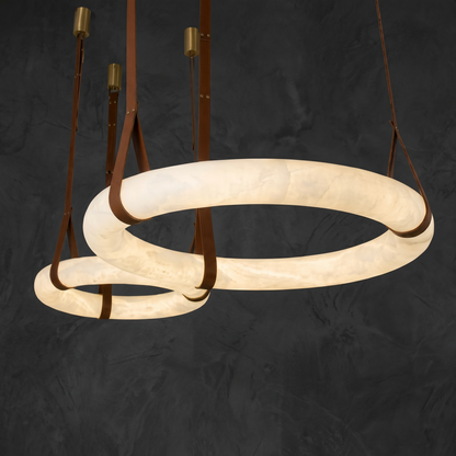 Vaeen Ring Leather Pendant Light