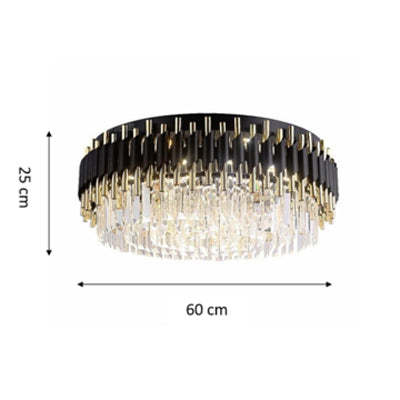 Glacia Flush Mount Crystal Chandelier