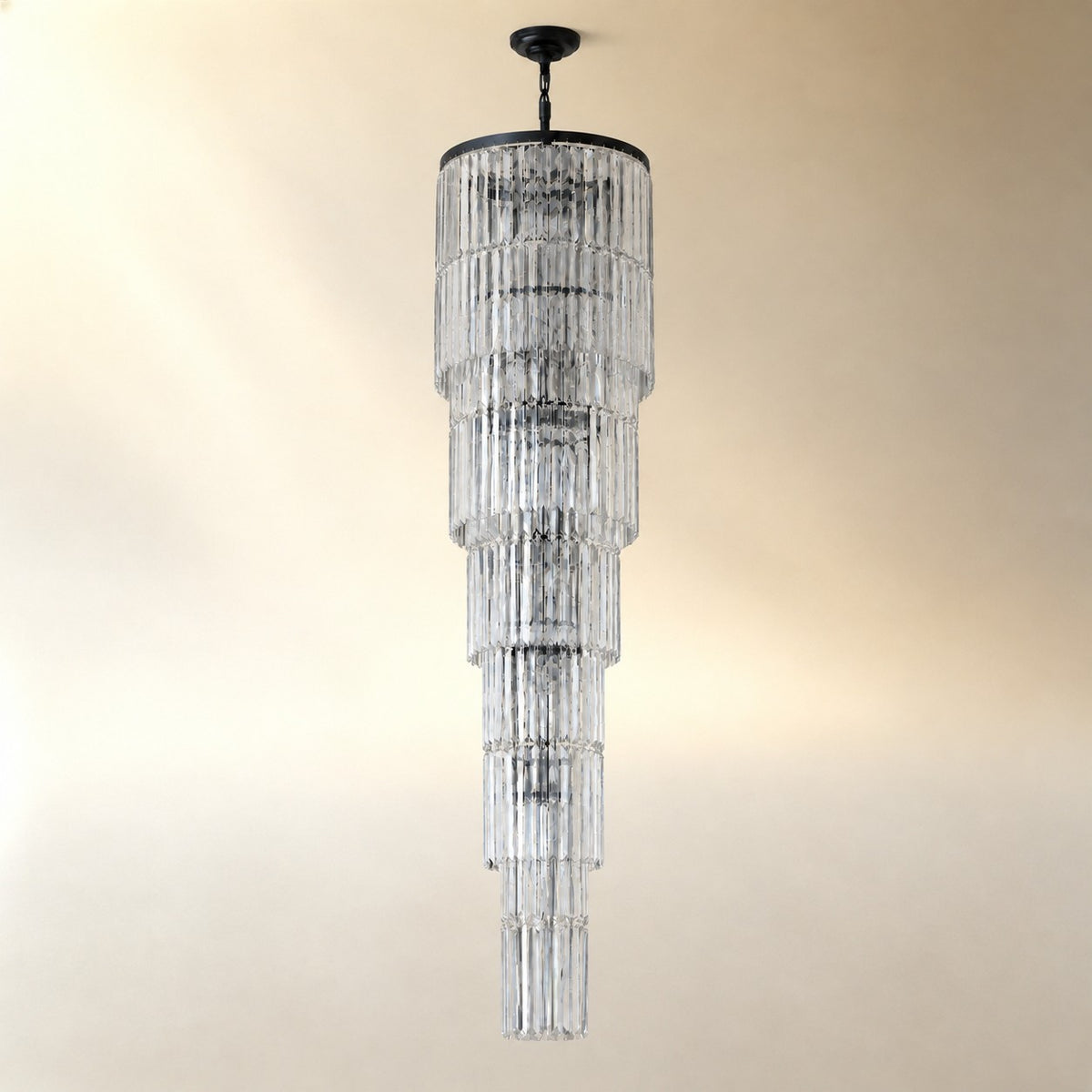 D500 Stripe Crystal Chip Stair Light - Black