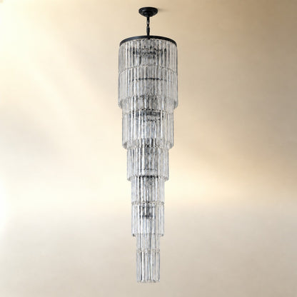 D500 Stripe Crystal Chip Stair Light - Black