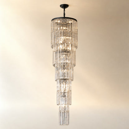 D500 Stripe Crystal Chip Stair Light - Black