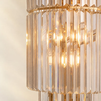 D500 Striped Crystal Stair Light - Gold